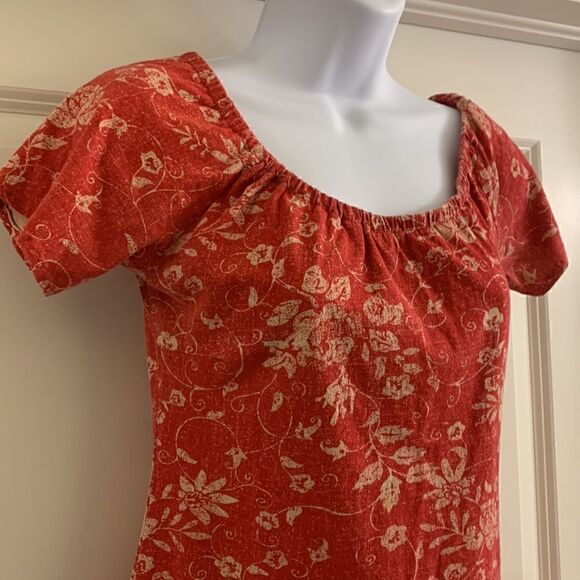RANCHO ESTANCIA, medium blouse, great condition,  low neck w/elastic - Picture 9 of 10